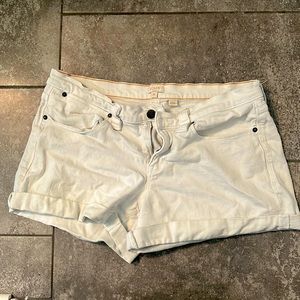 Jcrew white jean shorts